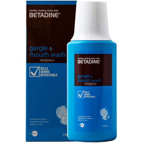 Betadine 1 Gargle & Mouthwash ( Povidone Iodine ) 120 ml